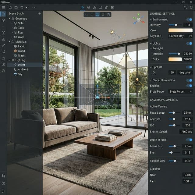 Aydınlatma ve Render Arayüz Ayarları